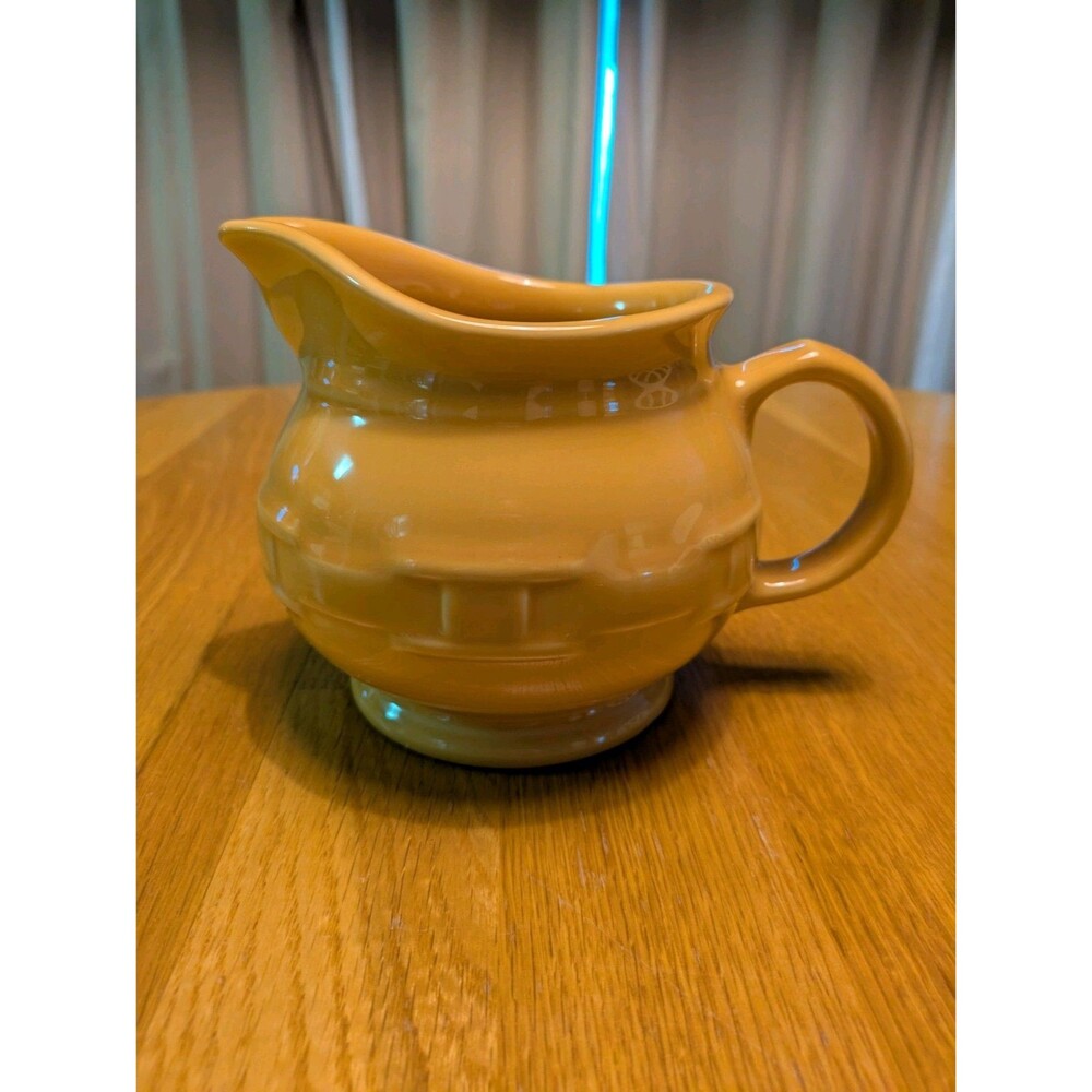 Longaberger Butternut Yellow Sauce Gravy Pitcher Woven Traditions